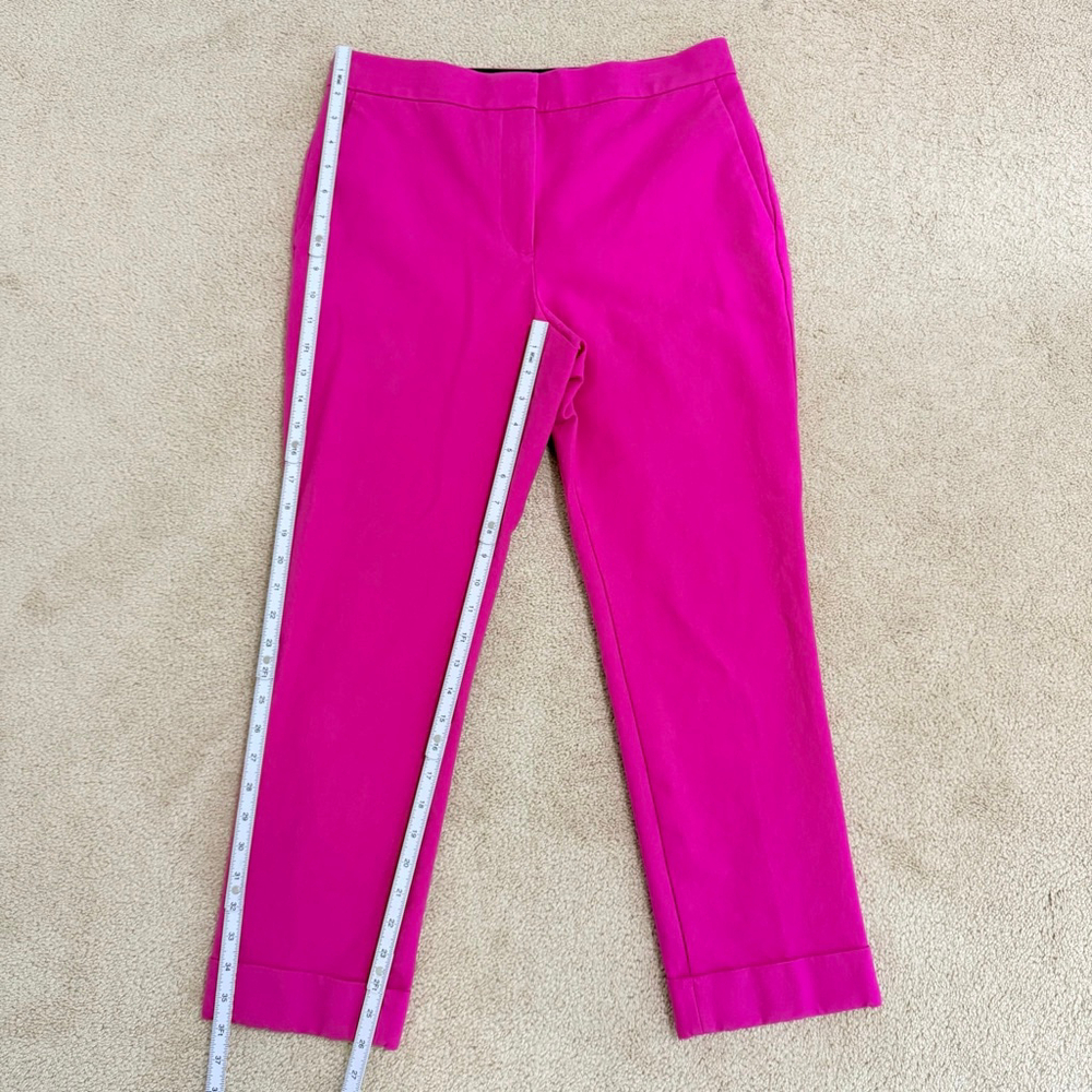 Ann Taylor Pink Ankle Cropped Trouser Pants Size 6 - Picture 11 of 12